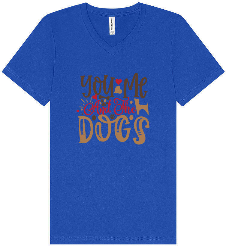 You, Me, and the Dogs Unisex V-Neck Shirt