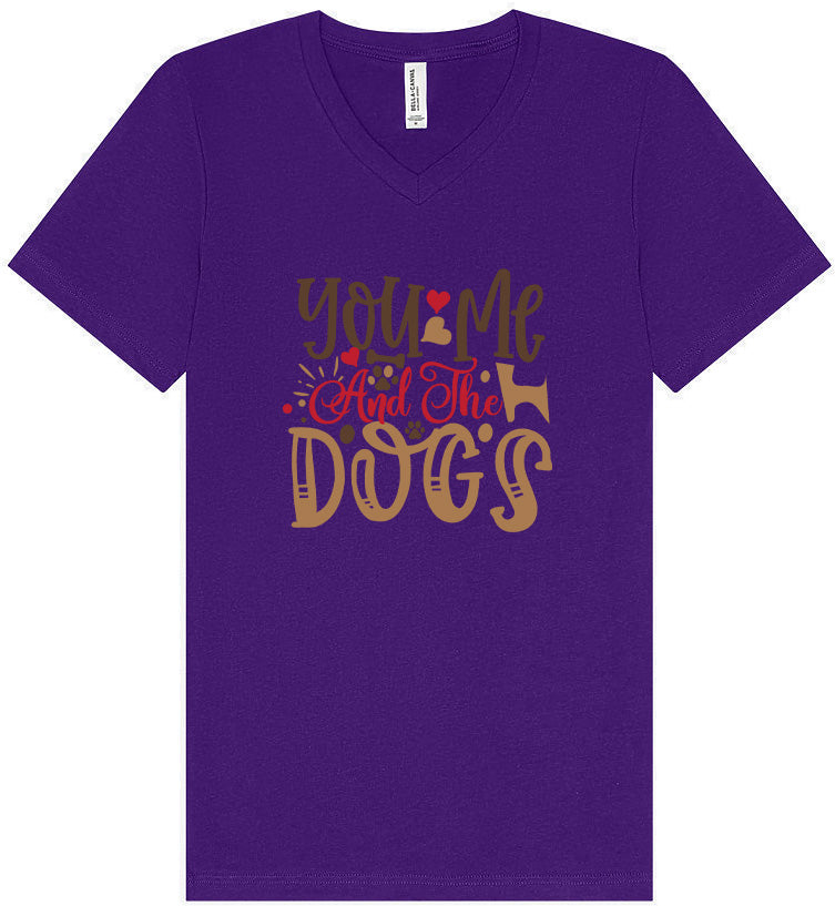 You, Me, and the Dogs Unisex V-Neck Shirt