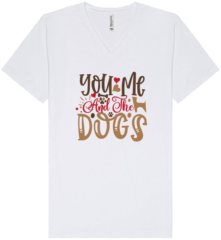 You, Me, and the Dogs Unisex V-Neck Shirt