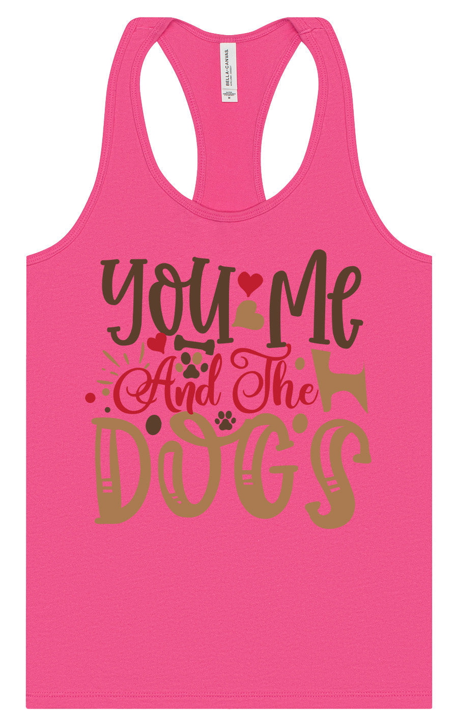 You, Me, and the Dogs Women's Racerback Tank