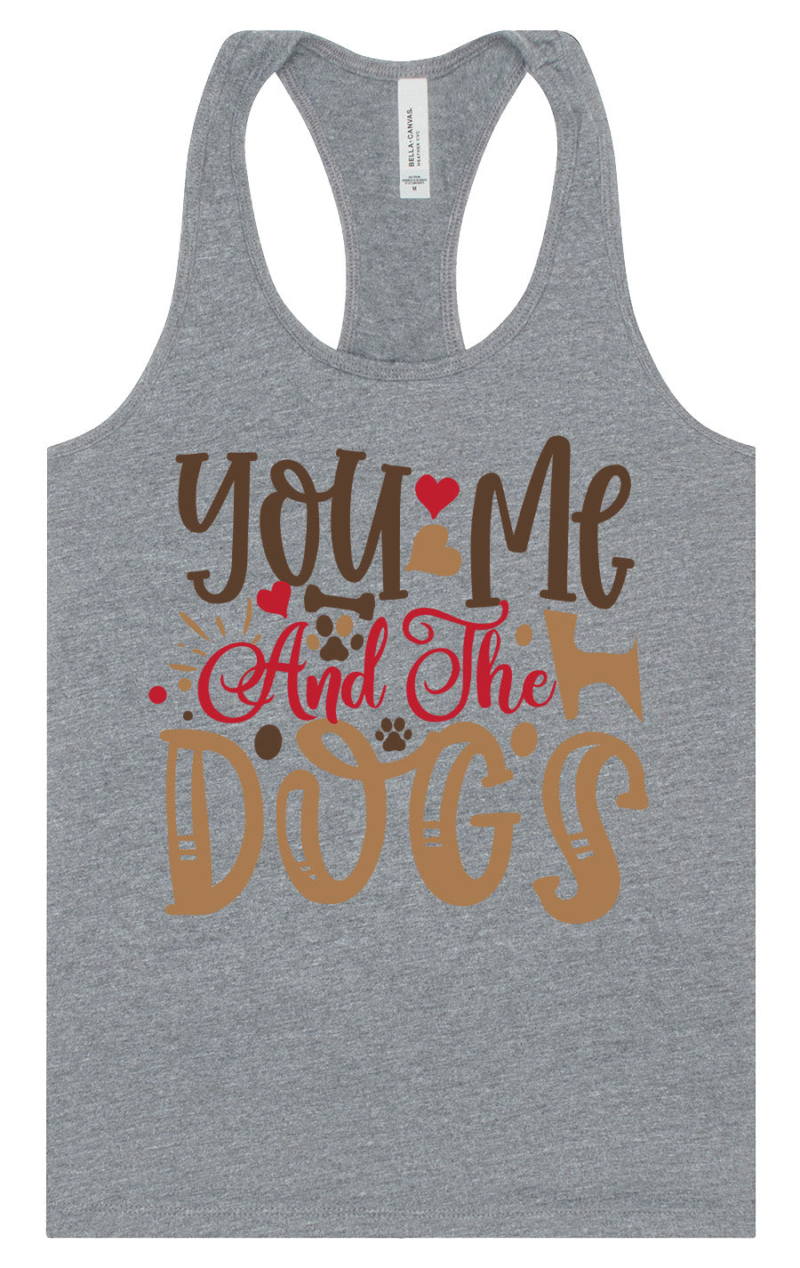 You, Me, and the Dogs Women's Racerback Tank