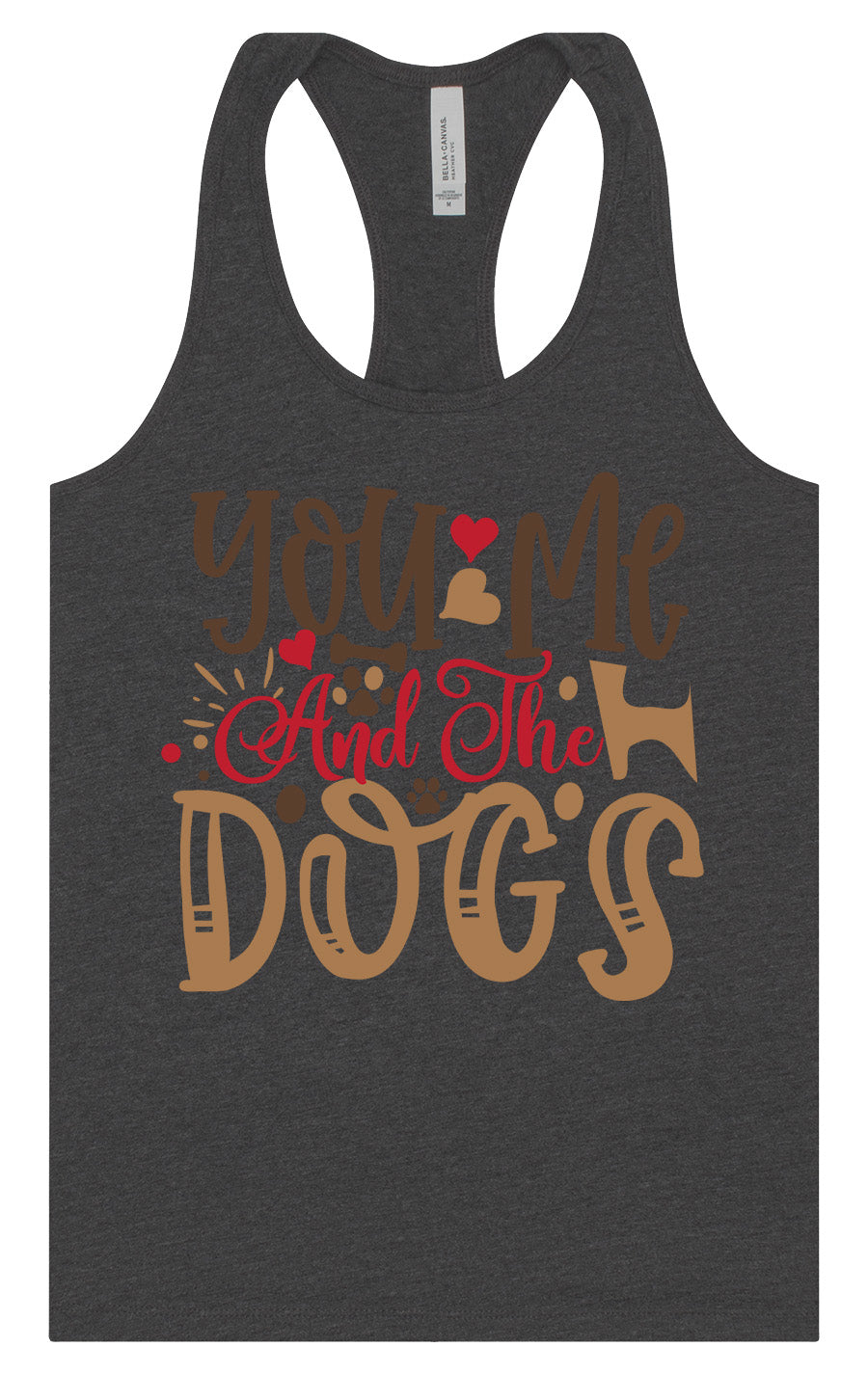 You, Me, and the Dogs Women's Racerback Tank