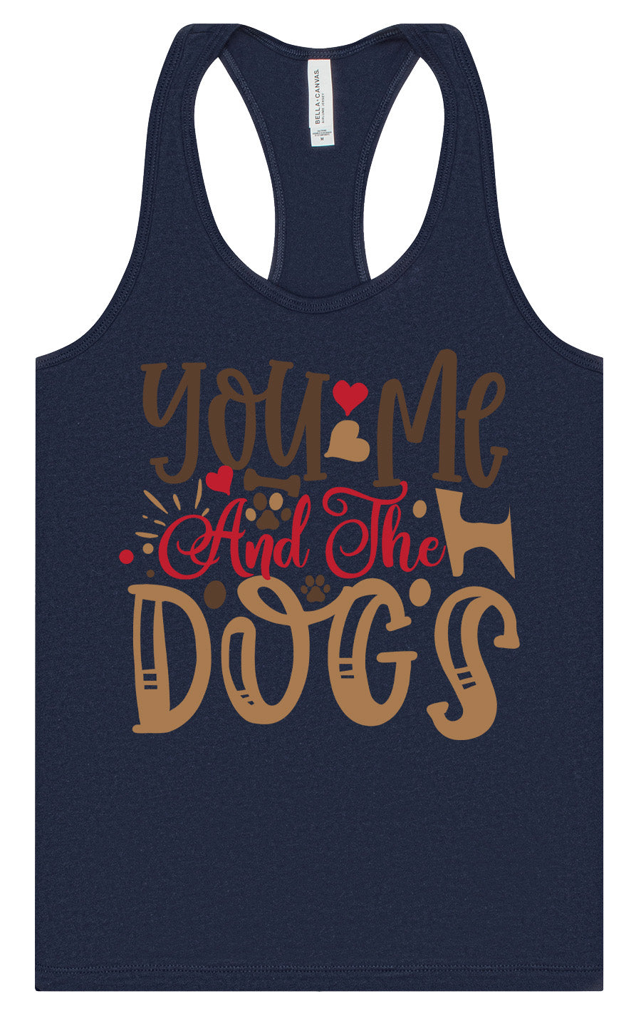 You, Me, and the Dogs Women's Racerback Tank