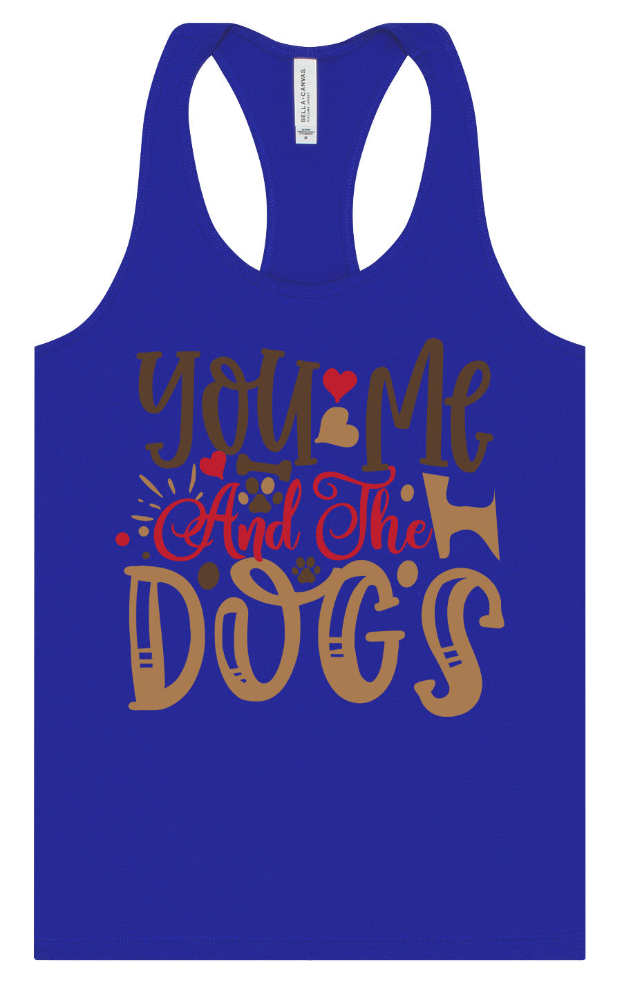 You, Me, and the Dogs Women's Racerback Tank