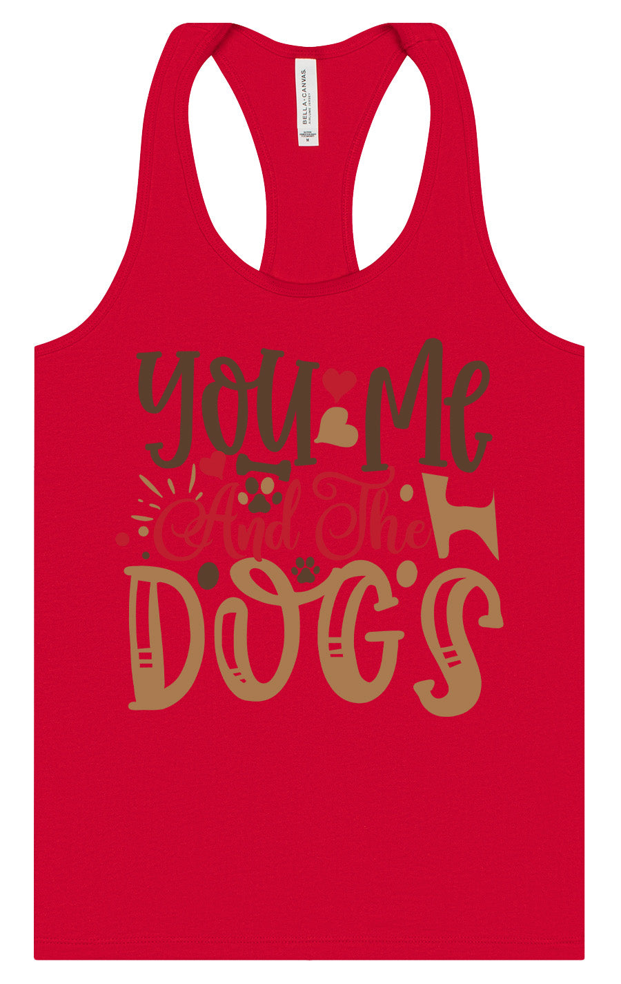You, Me, and the Dogs Women's Racerback Tank