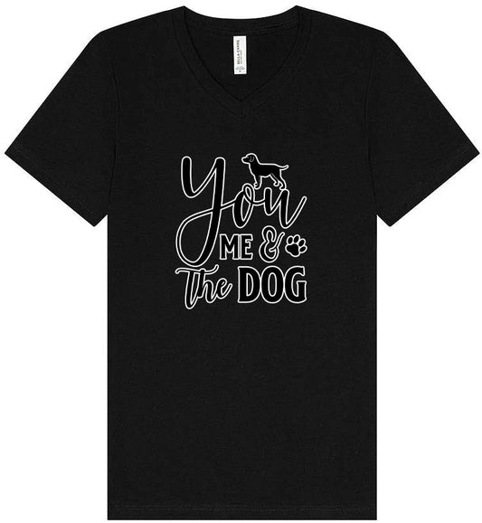You, Me, and the Dog  Unisex V-Neck Shirt