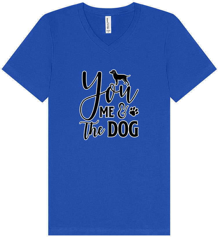 You, Me, and the Dog  Unisex V-Neck Shirt