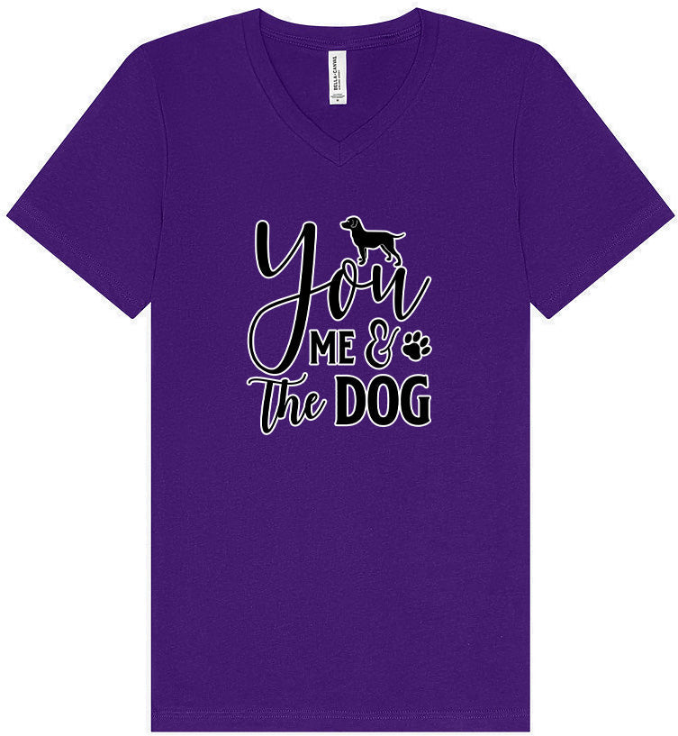 You, Me, and the Dog  Unisex V-Neck Shirt