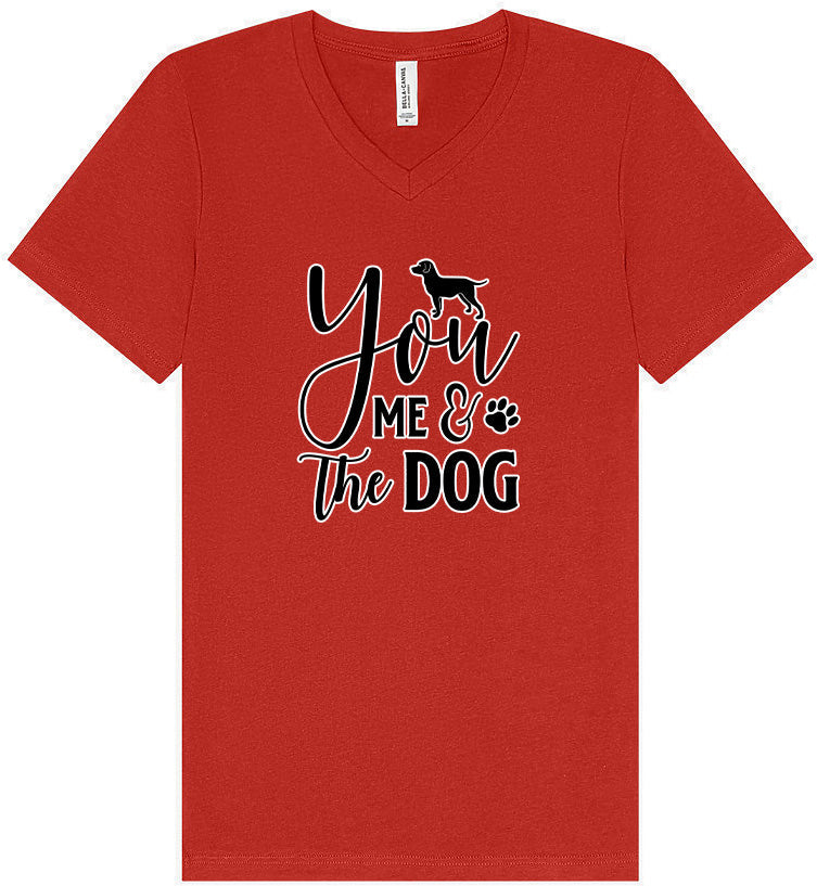 You, Me, and the Dog  Unisex V-Neck Shirt