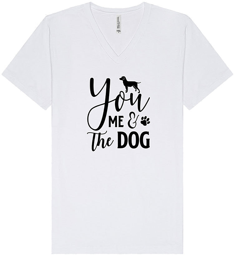 You, Me, and the Dog  Unisex V-Neck Shirt