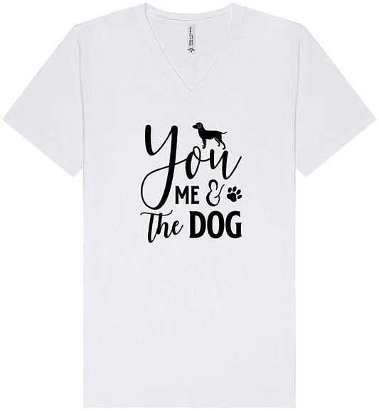 You, Me, and the Dog  Unisex V-Neck Shirt