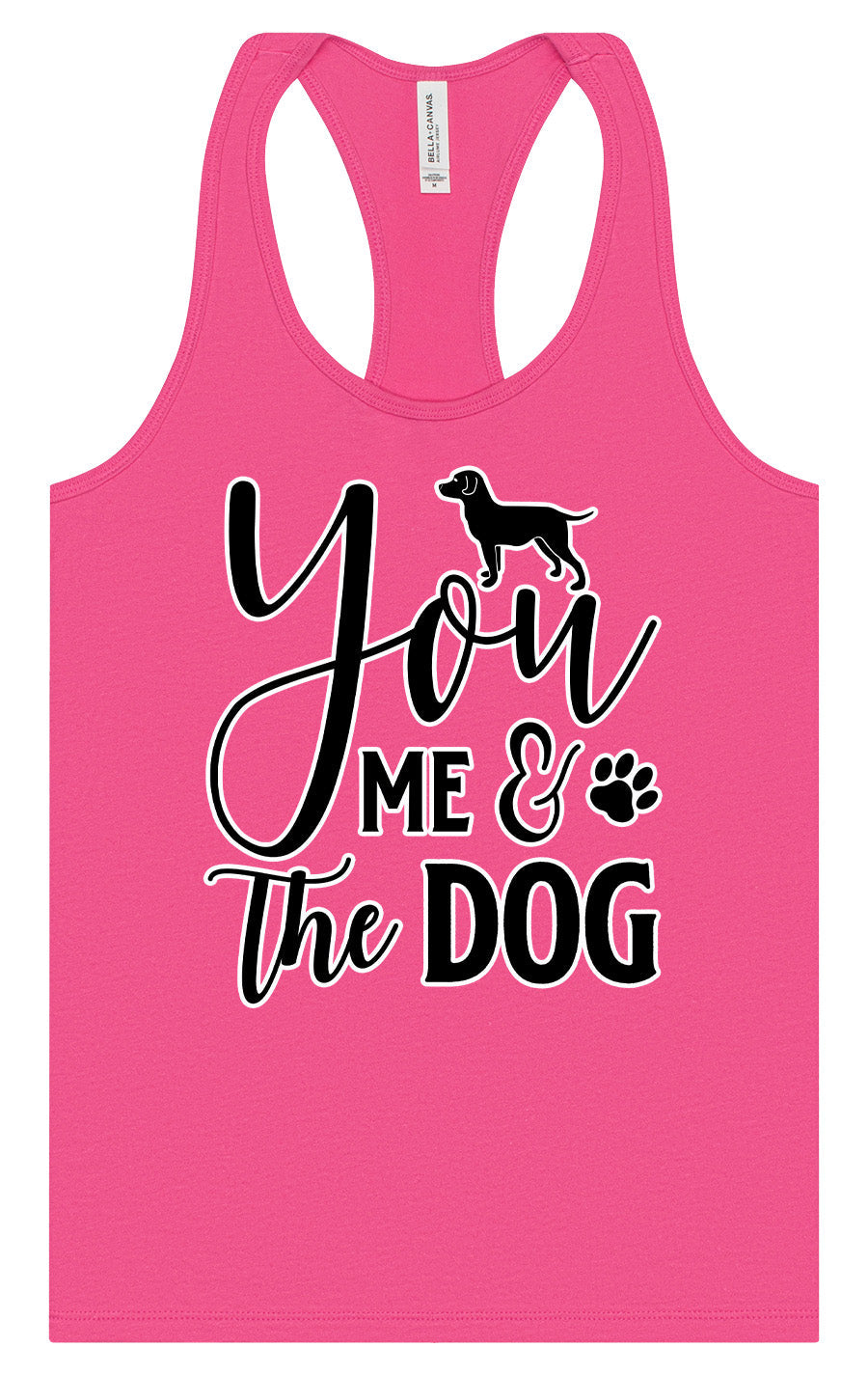 You, Me, and the Dog  Women's Racerback Tank
