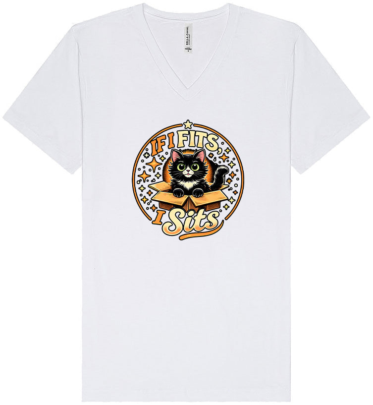 If I Fits, I Sits Unisex V-Neck Shirt