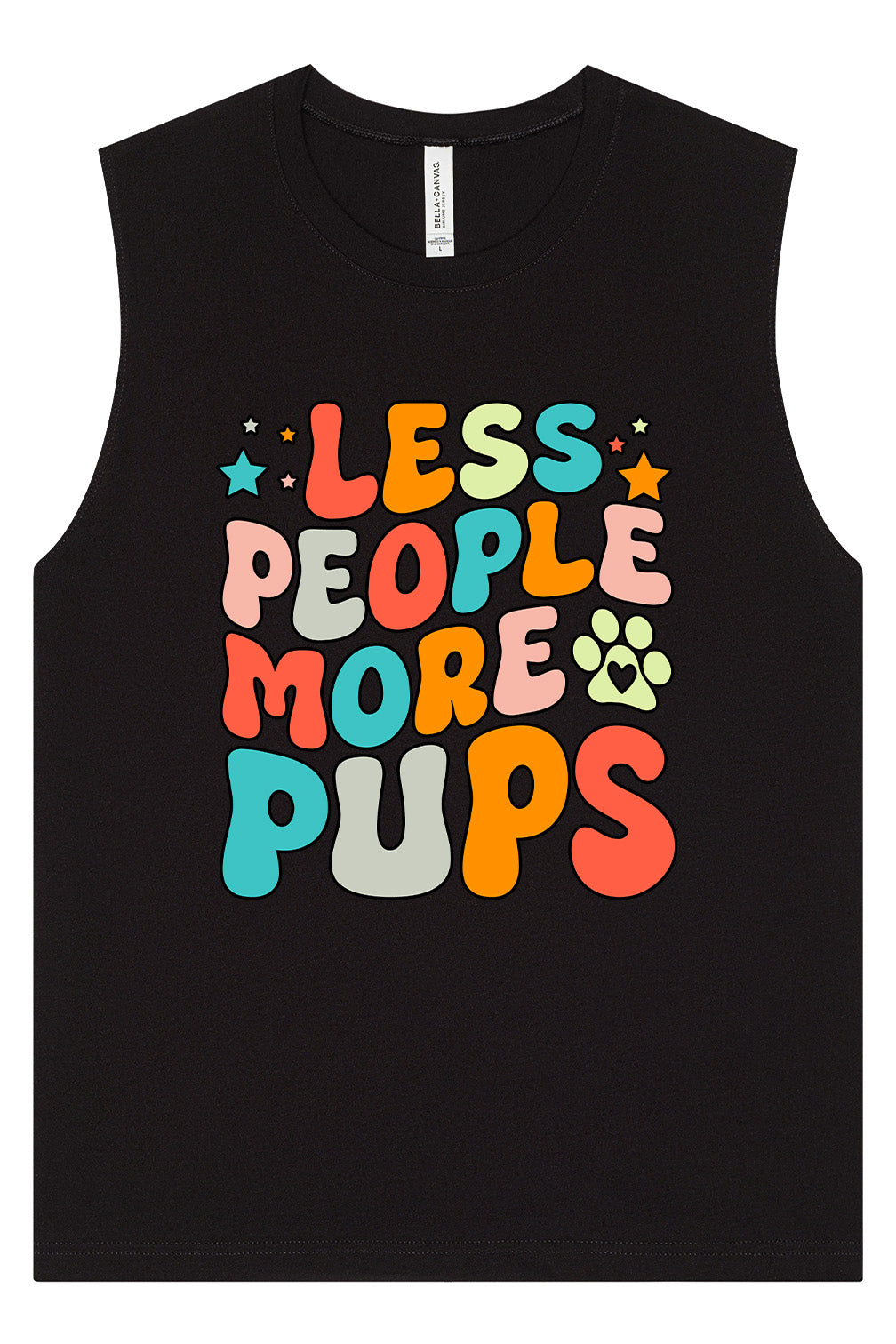 Less People, More Pups Muscle Tank