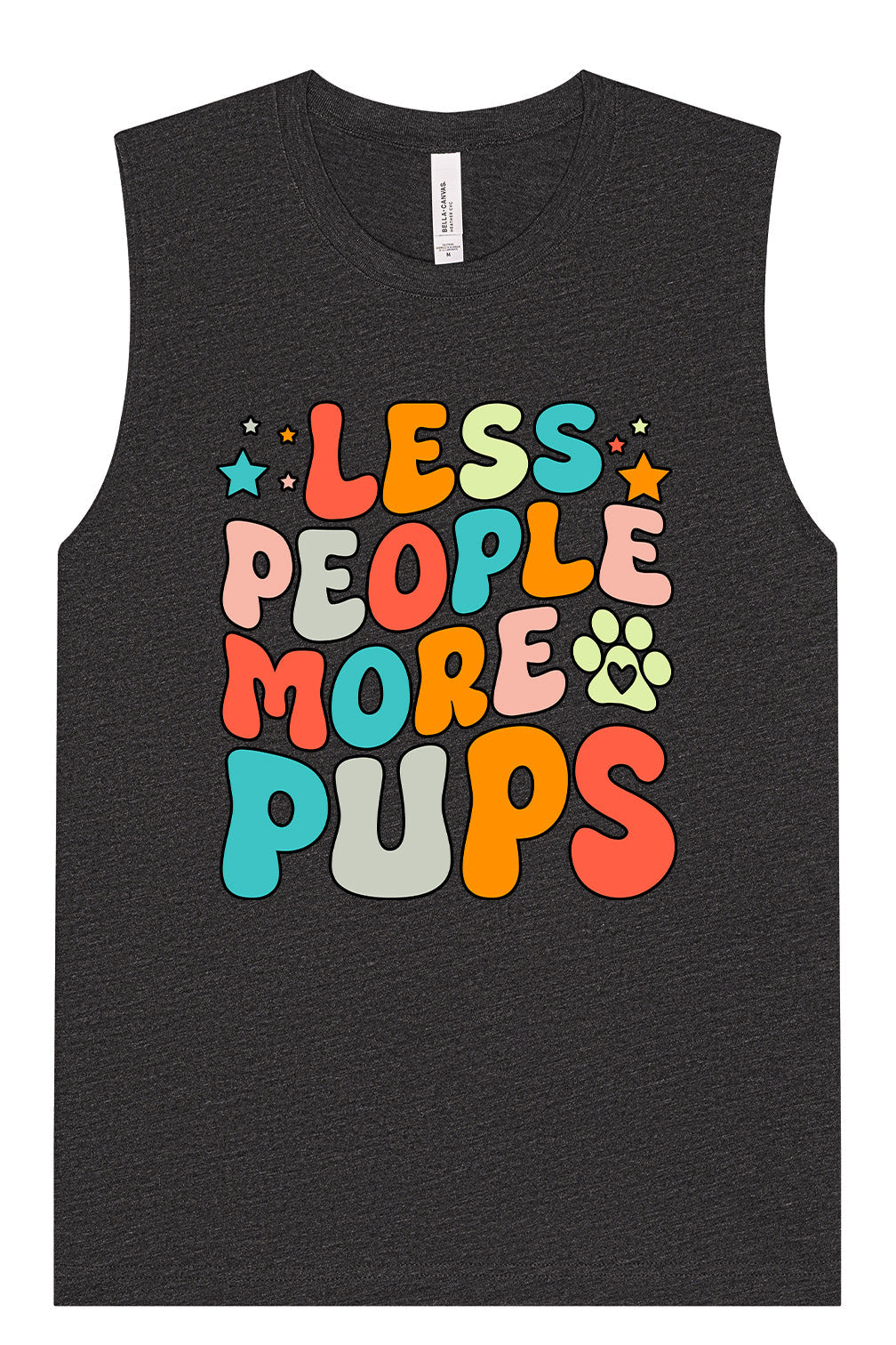 Less People, More Pups Muscle Tank