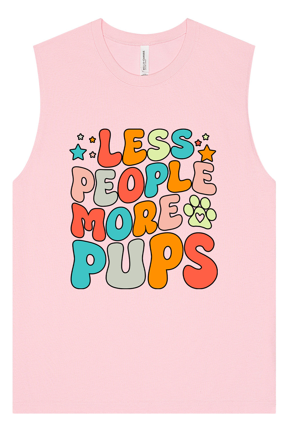 Less People, More Pups Muscle Tank