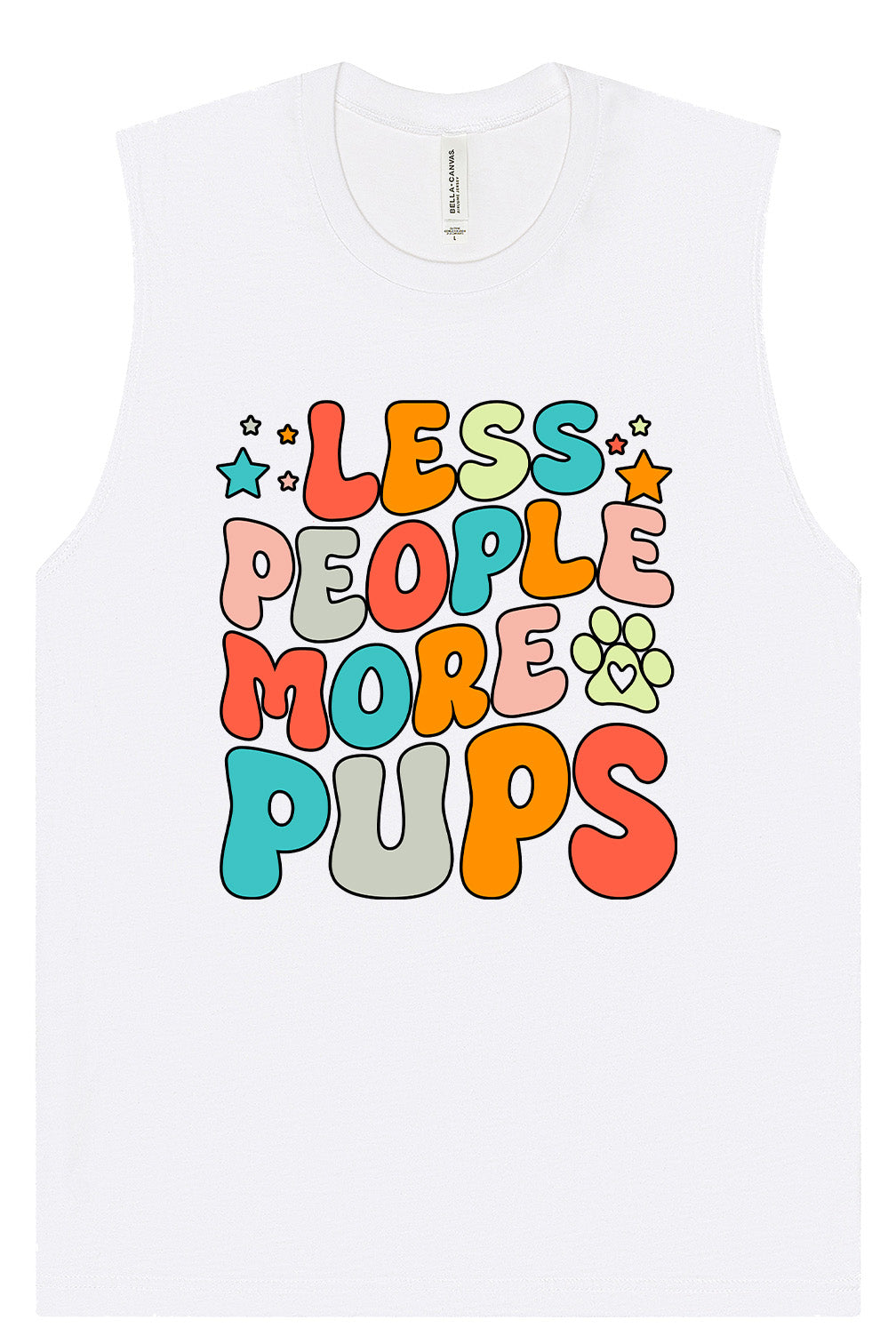 Less People, More Pups Muscle Tank
