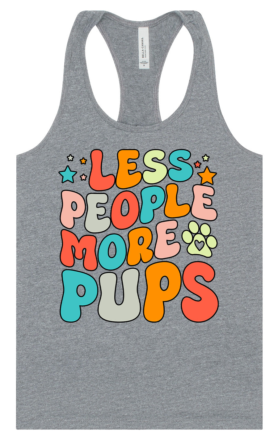 Less People, More Pups Women's Racerback Tank