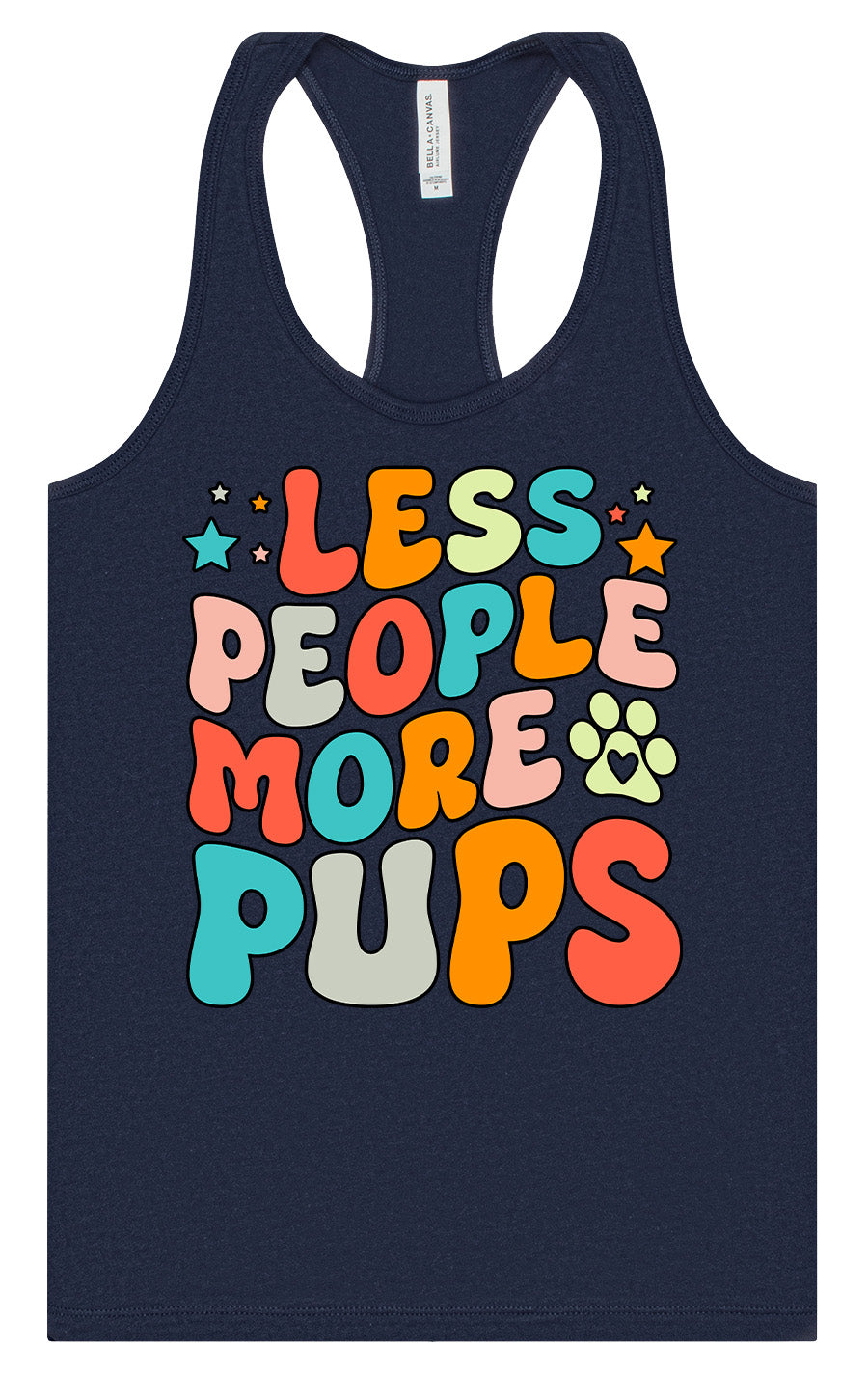 Less People, More Pups Women's Racerback Tank