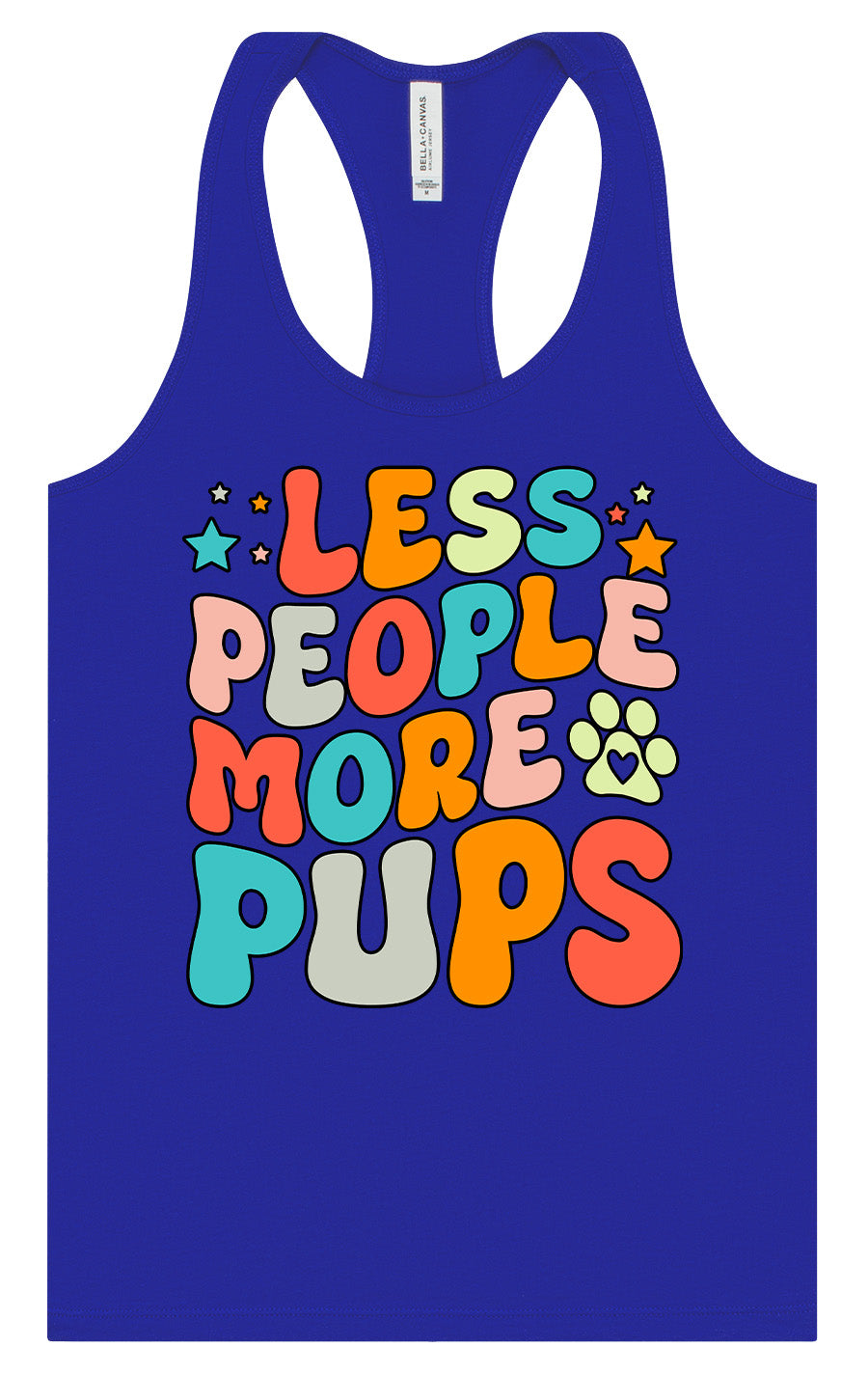 Less People, More Pups Women's Racerback Tank