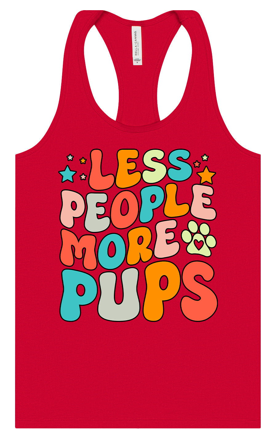 Less People, More Pups Women's Racerback Tank