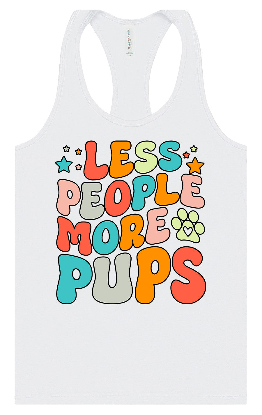 Less People, More Pups Women's Racerback Tank