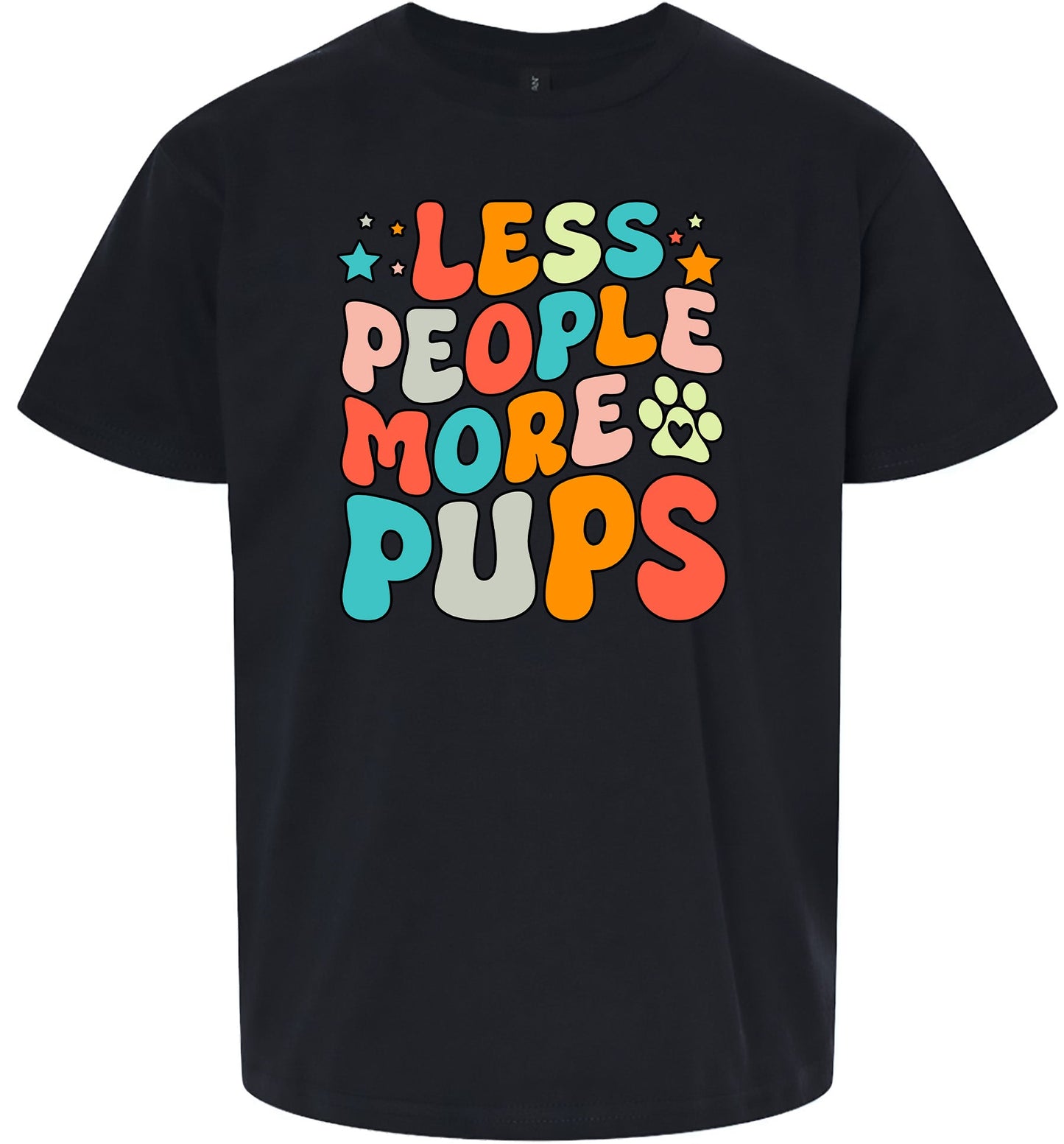 Less People, More Pups Children's Gildan Soft Shirt