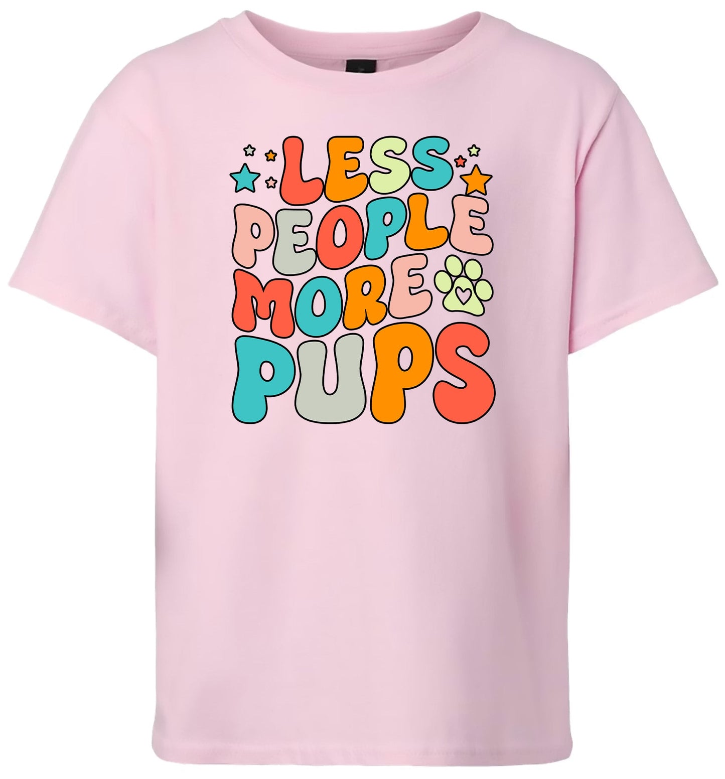 Less People, More Pups Children's Gildan Soft Shirt