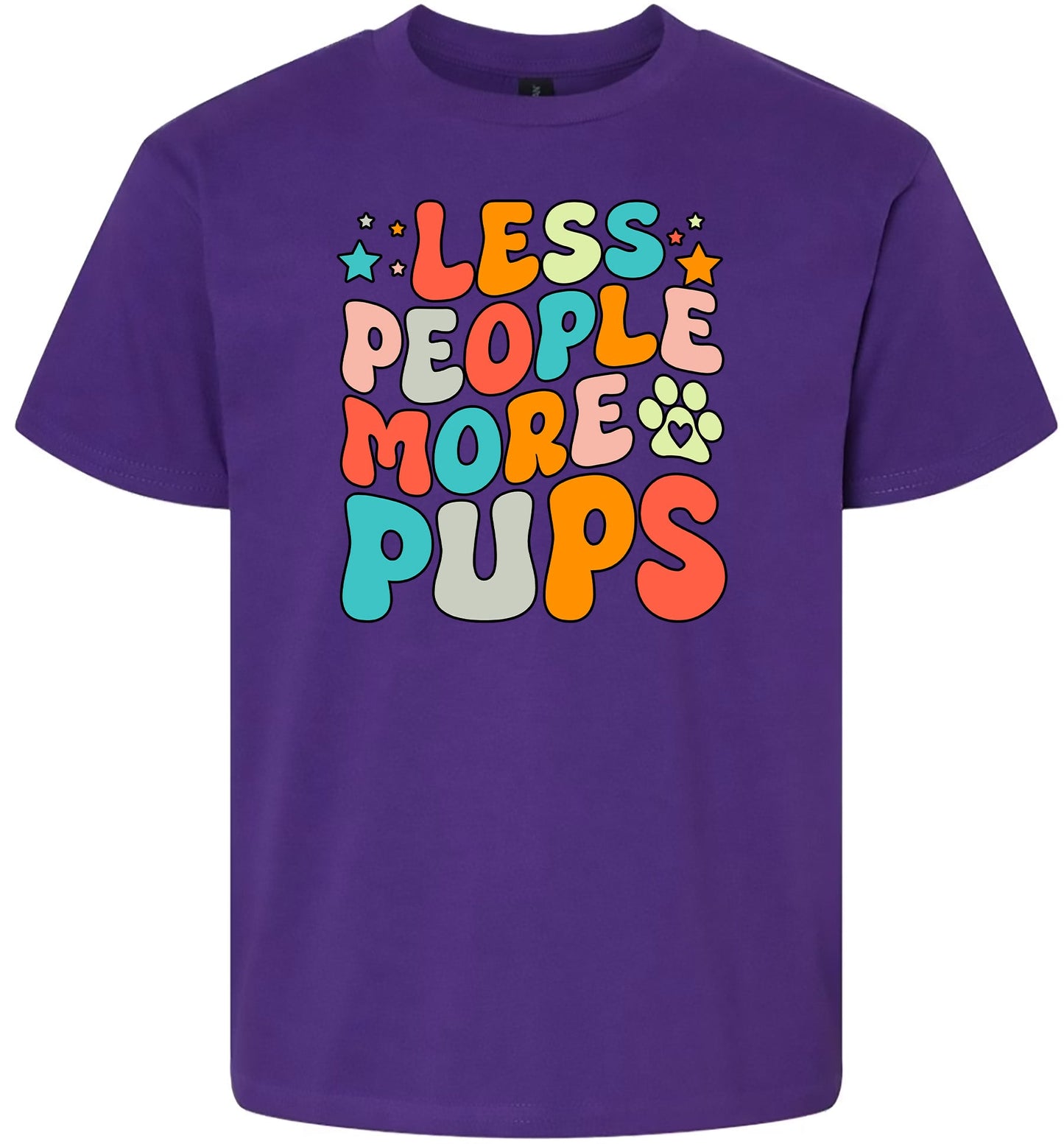 Less People, More Pups Children's Gildan Soft Shirt