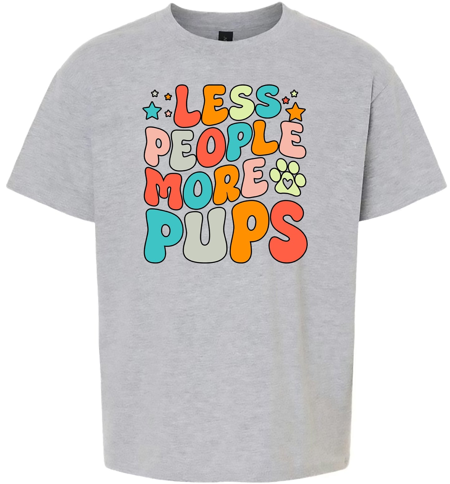 Less People, More Pups Children's Gildan Soft Shirt