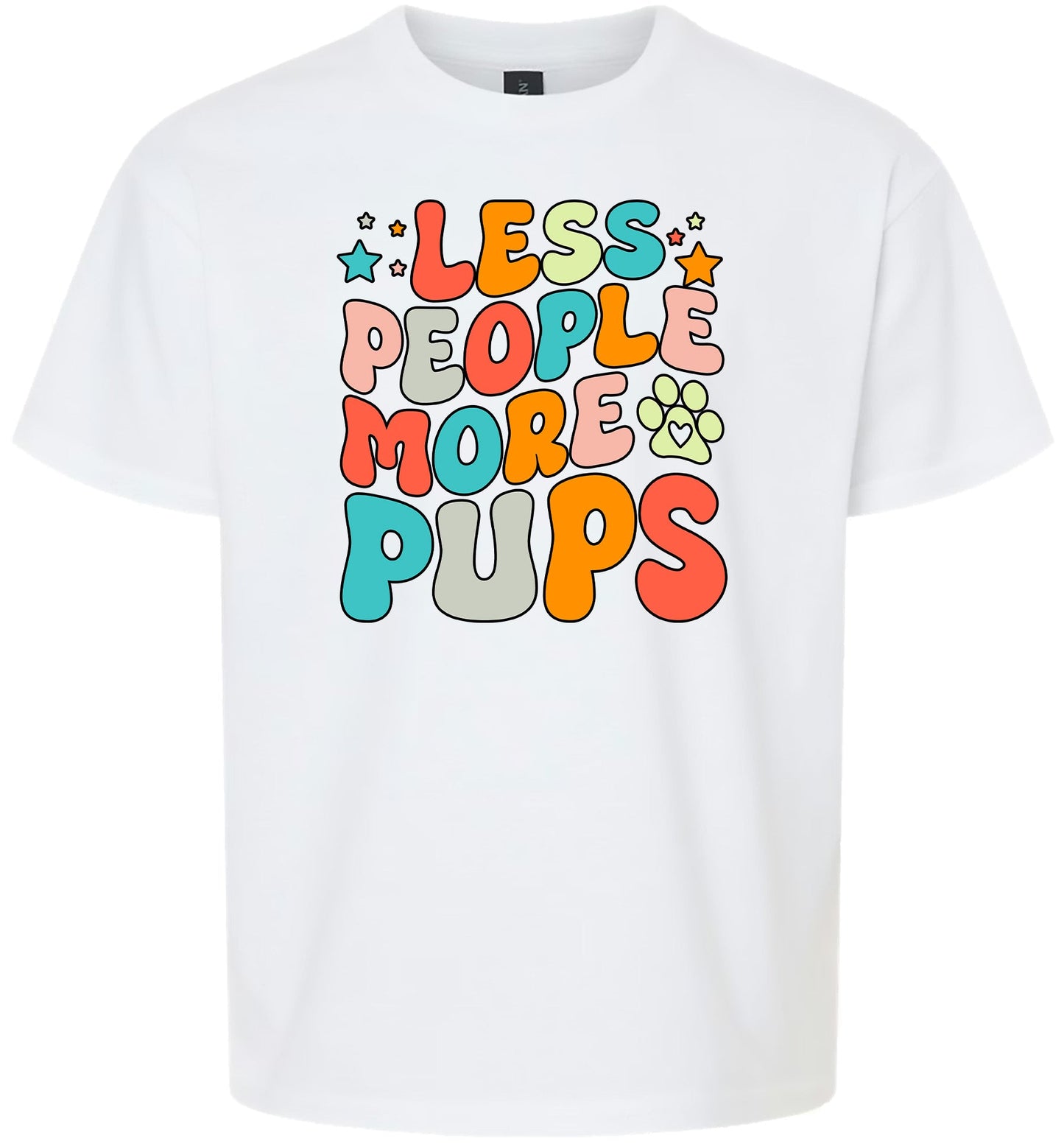 Less People, More Pups Children's Gildan Soft Shirt