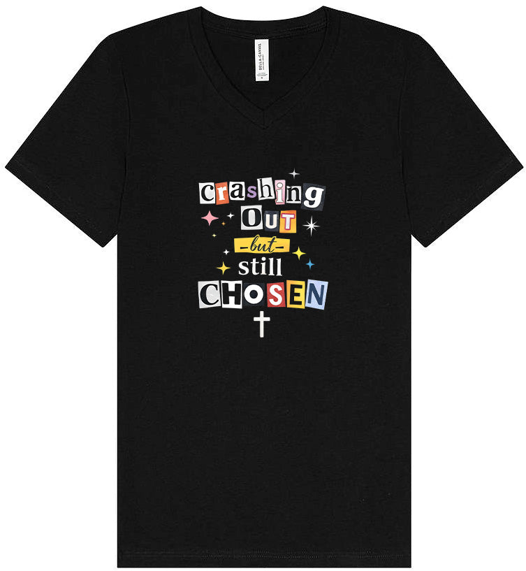 Crashing Out but Chosen Unisex V-Neck Shirt