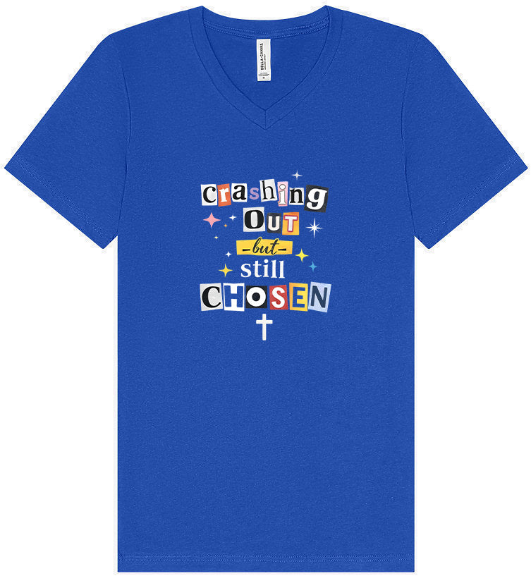 Crashing Out but Chosen Unisex V-Neck Shirt