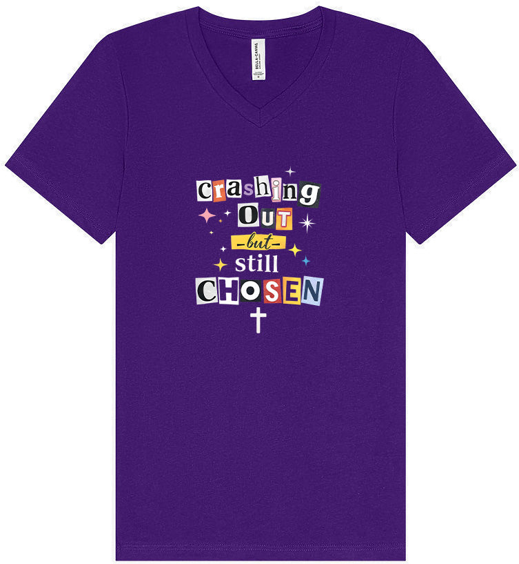 Crashing Out but Chosen Unisex V-Neck Shirt