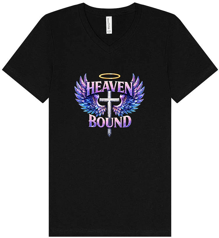 Heaven Bound Unisex V-Neck Shirt