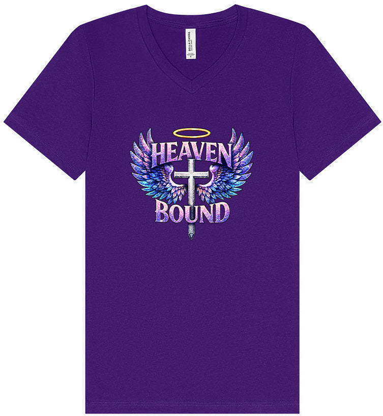 Heaven Bound Unisex V-Neck Shirt