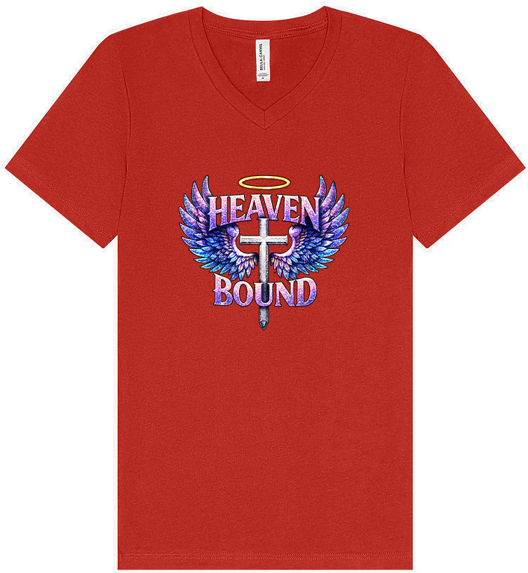 Heaven Bound Unisex V-Neck Shirt
