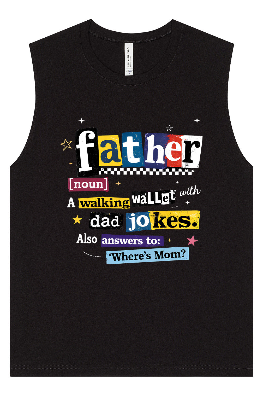 Dad with Wallet and Jokes Muscle Tank
