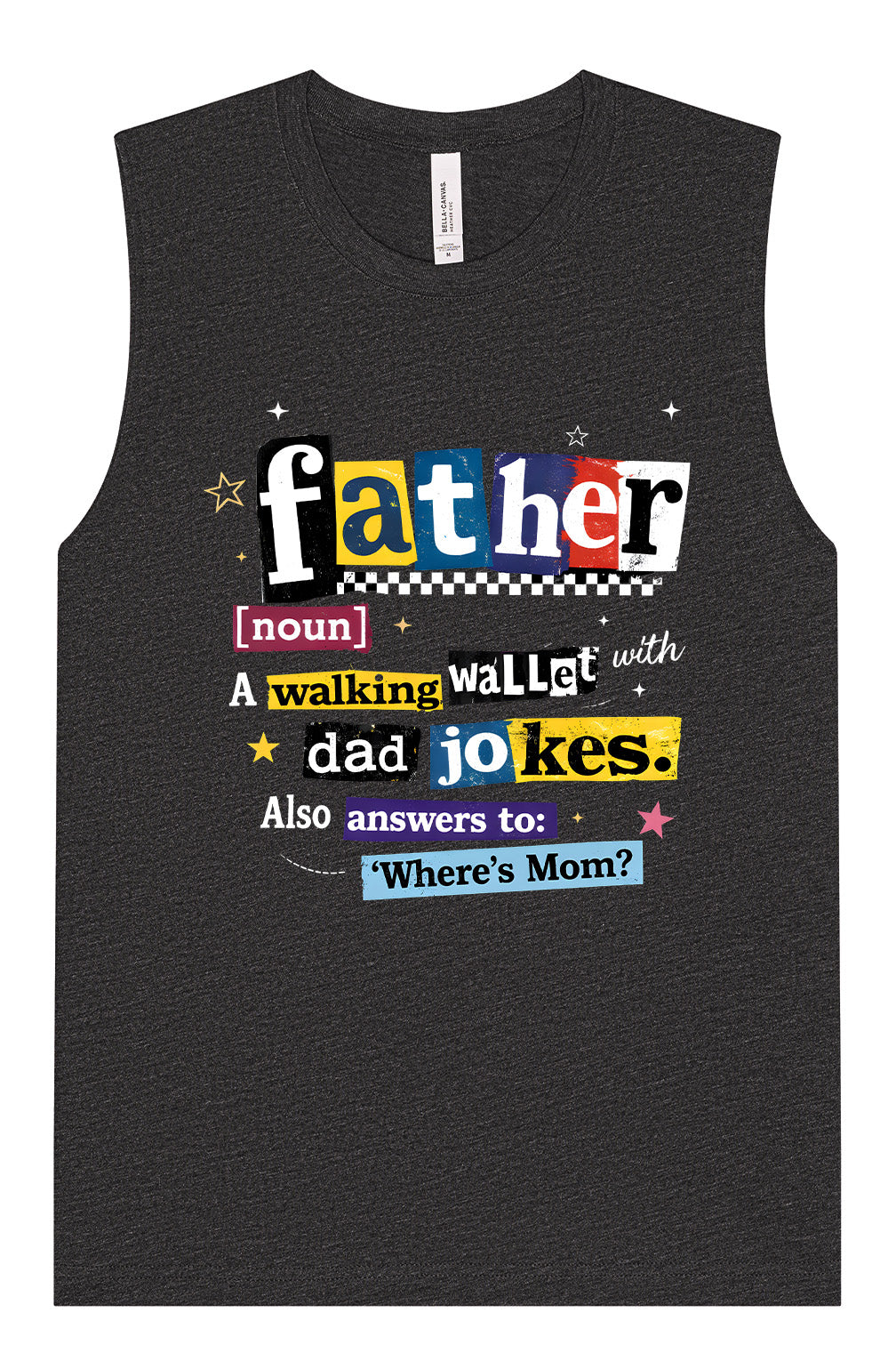 Dad with Wallet and Jokes Muscle Tank