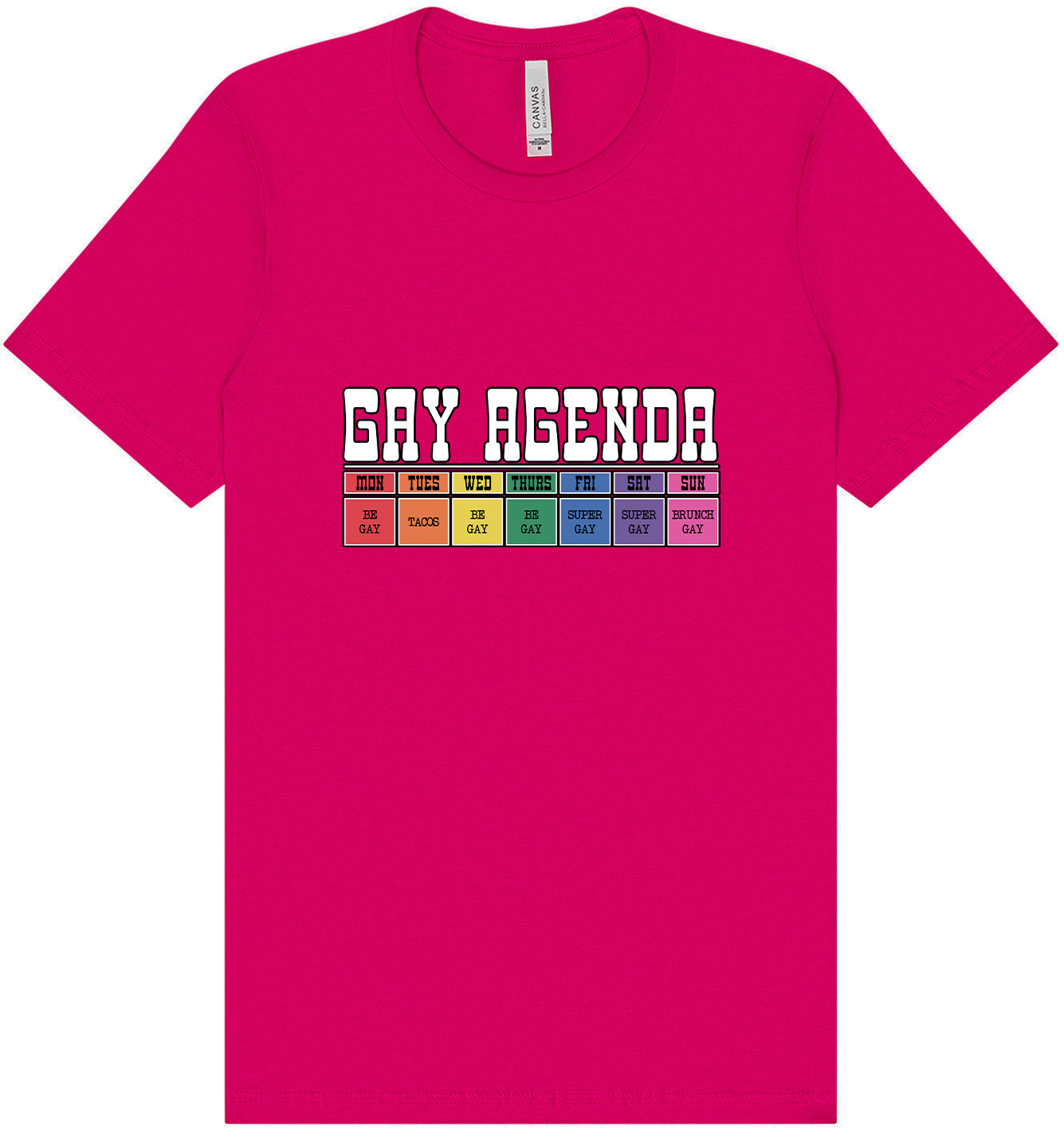 Gay Agenda Adult Bella Canvas Shirt