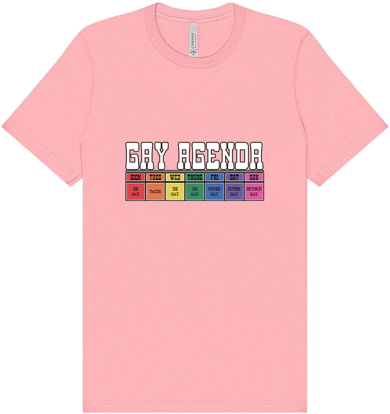 Gay Agenda Adult Bella Canvas Shirt