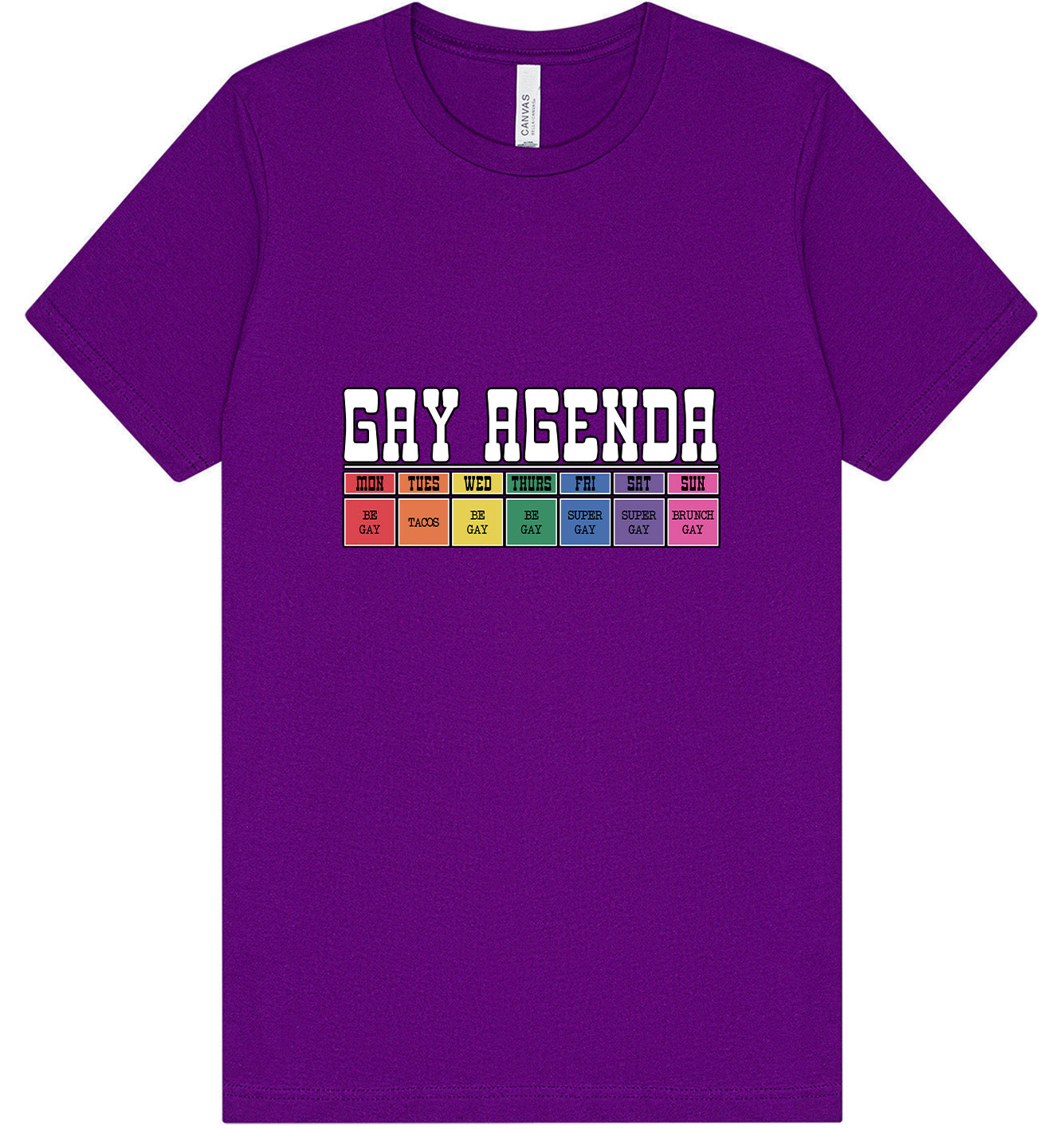 Gay Agenda Adult Bella Canvas Shirt