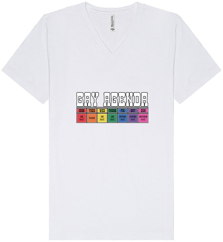 Gay Agenda Unisex V-Neck Shirt