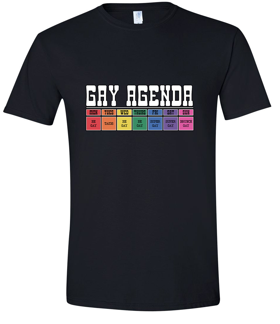 Gay Agenda Adult Gildan Soft Shirt