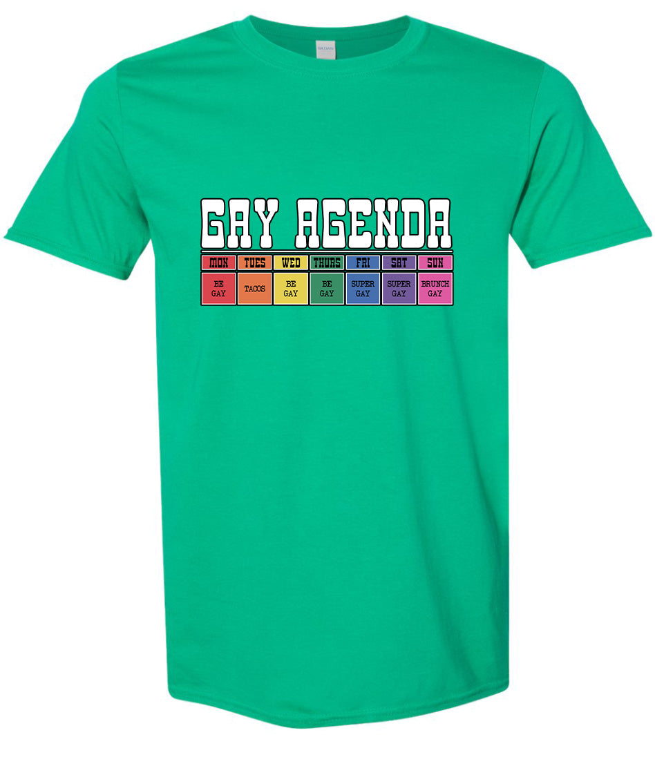 Gay Agenda Adult Gildan Soft Shirt