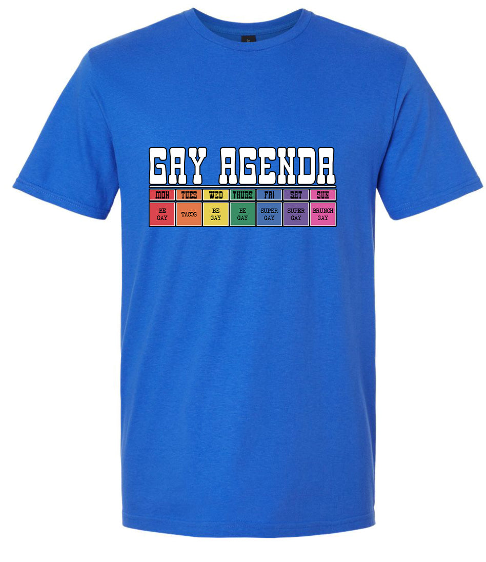 Gay Agenda Adult Gildan Soft Shirt
