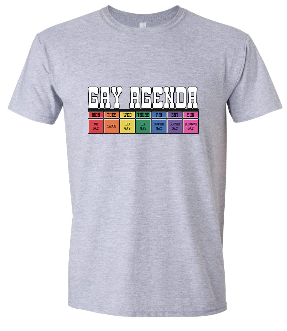 Gay Agenda Adult Gildan Soft Shirt