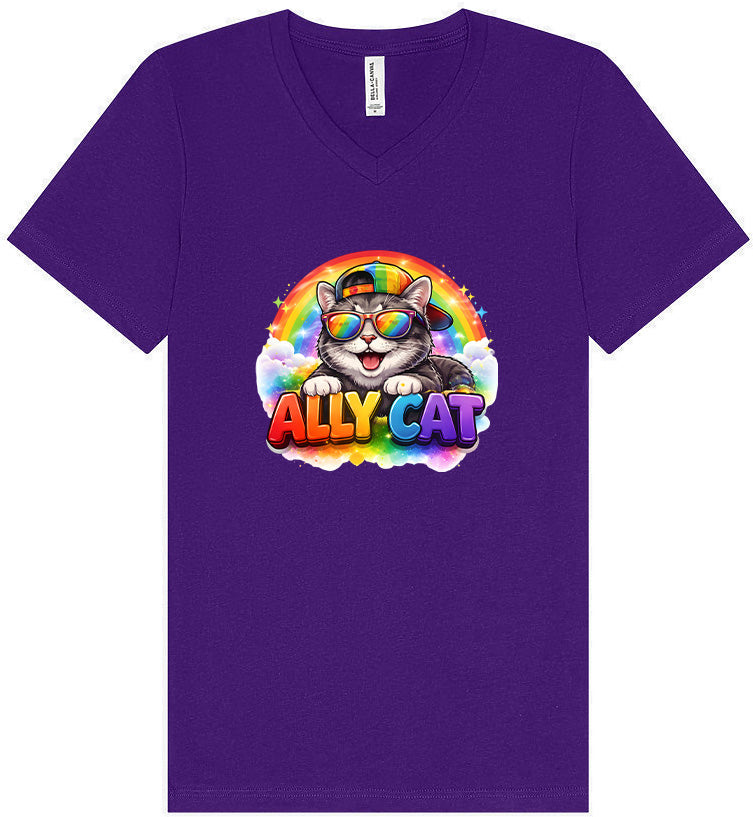 Ally Cat Unisex V-Neck Shirt