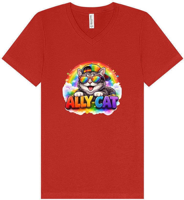 Ally Cat Unisex V-Neck Shirt