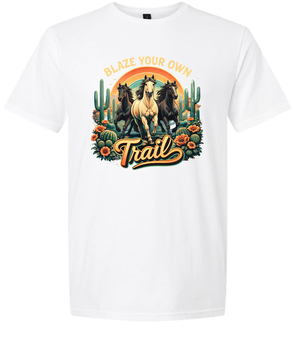 Blaze Your Own Trail Adult Gildan Soft Shirt